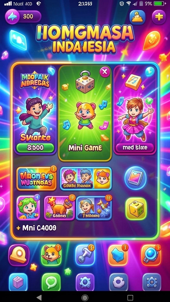 nona88 - Tangkapan layar menampilkan berbagai tema permainan slot yang tersedia.